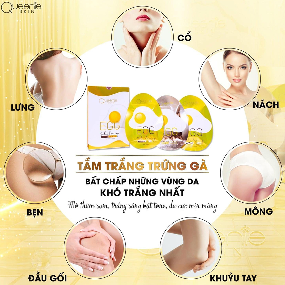 Tắm trắng trứng gà Queenie Skin chính hãng1
