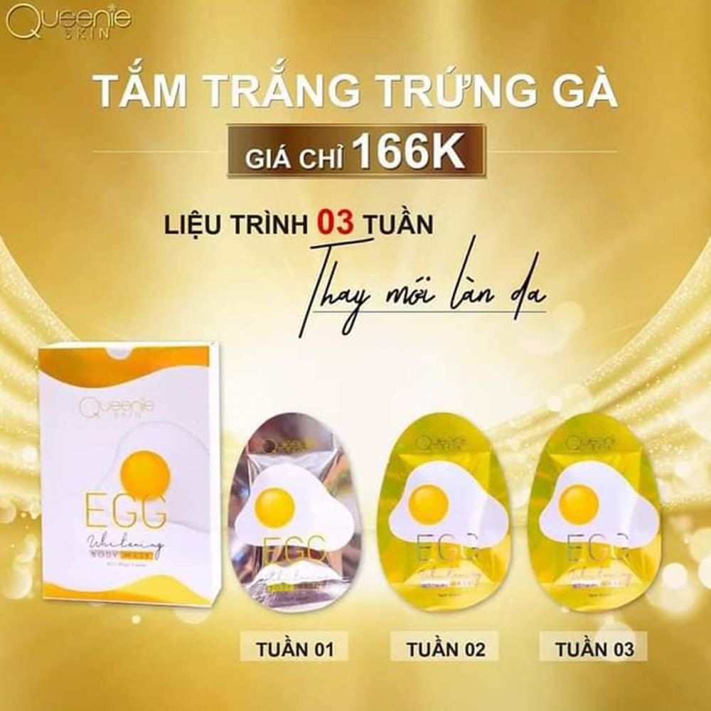 Tắm trắng trứng gà Queenie Skin chính hãng4
