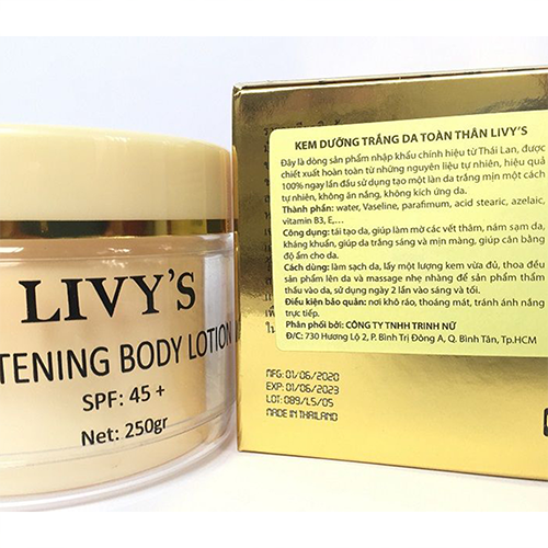 Kem Body Livy's Hộp Vàng Hàng Thái Lan Nhập Khẩu Chính Hảng - Ảnh 8