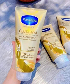 Sữa-dưỡng-thể-Vaseline-10x-Chai-Vàng-Healthy-Bright-Gluta-Hya-Serum-Flawless-Glow